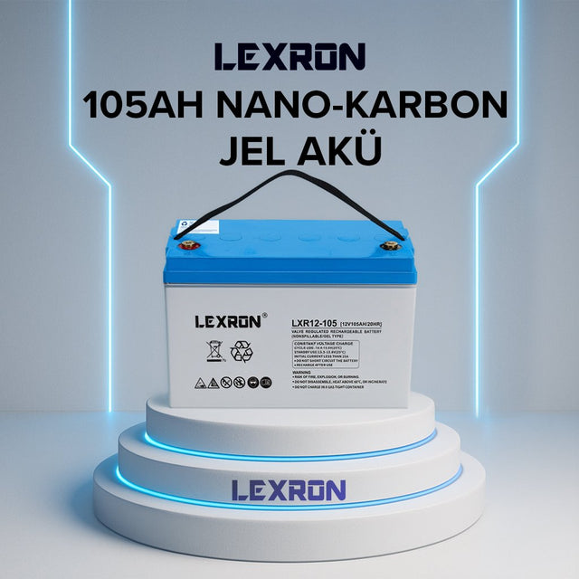 Lexron 105Ah 12V Nano-Karbon Jel Akü