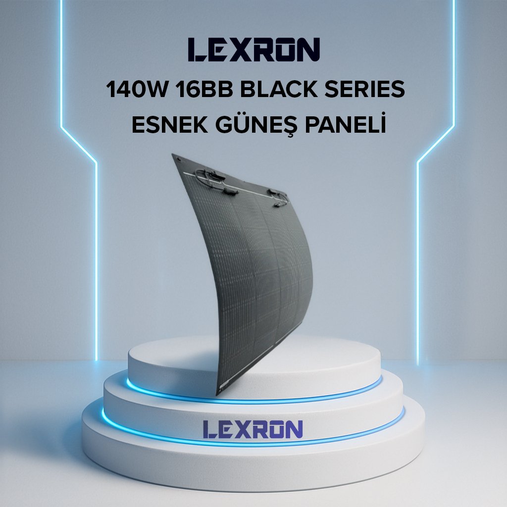 Lexron 140W Black Series TOPCON Esnek Flexible Güneş Paneli
