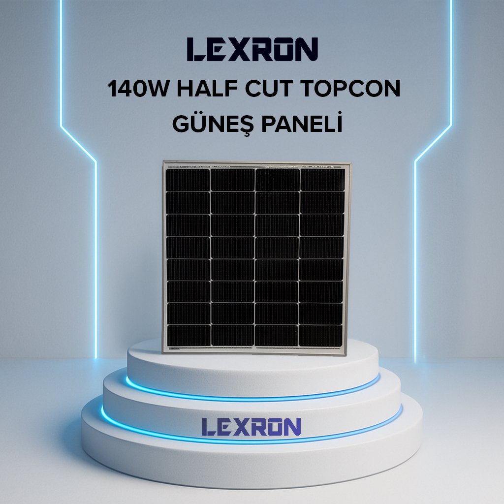 Lexron 140W Half-Cut TOPCON Monokristal Güneş Paneli