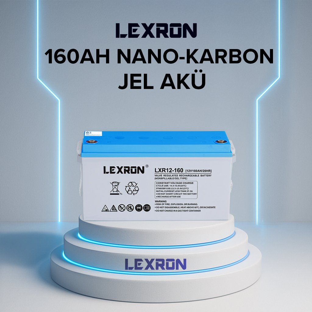 Lexron 160Ah 12V Nano-Karbon Jel Akü