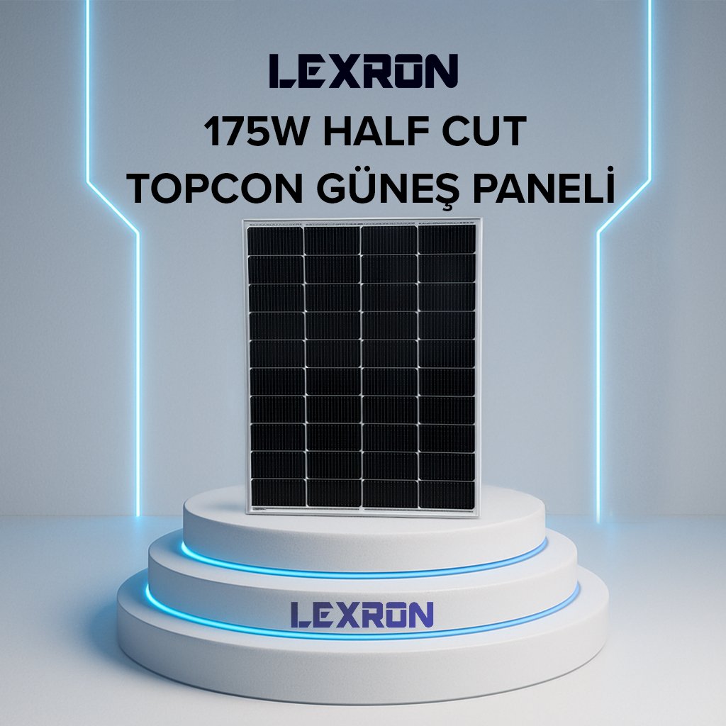 Lexron 175W Half-Cut TOPCON Monokristal Güneş Paneli