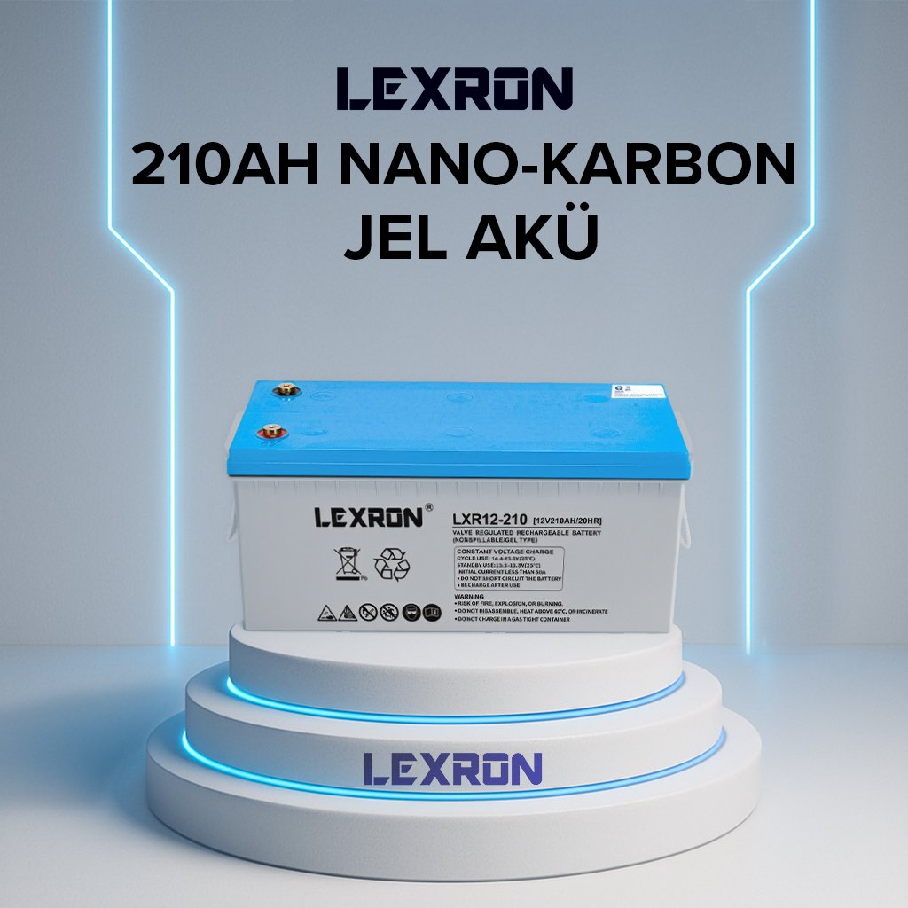 Lexron 210Ah 12V Nano-Karbon Jel Akü