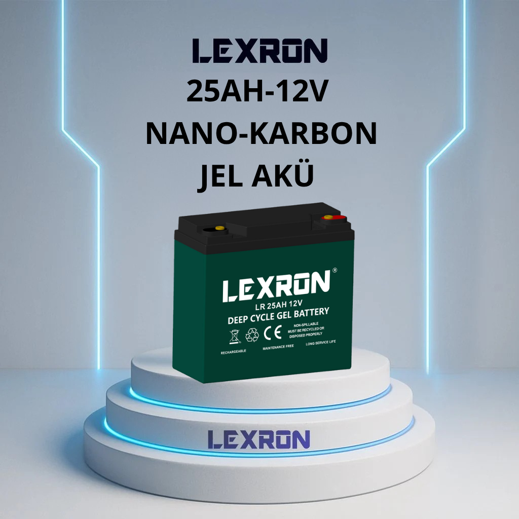 Lexron 25Ah 12V Nano-Karbon Jel Akü