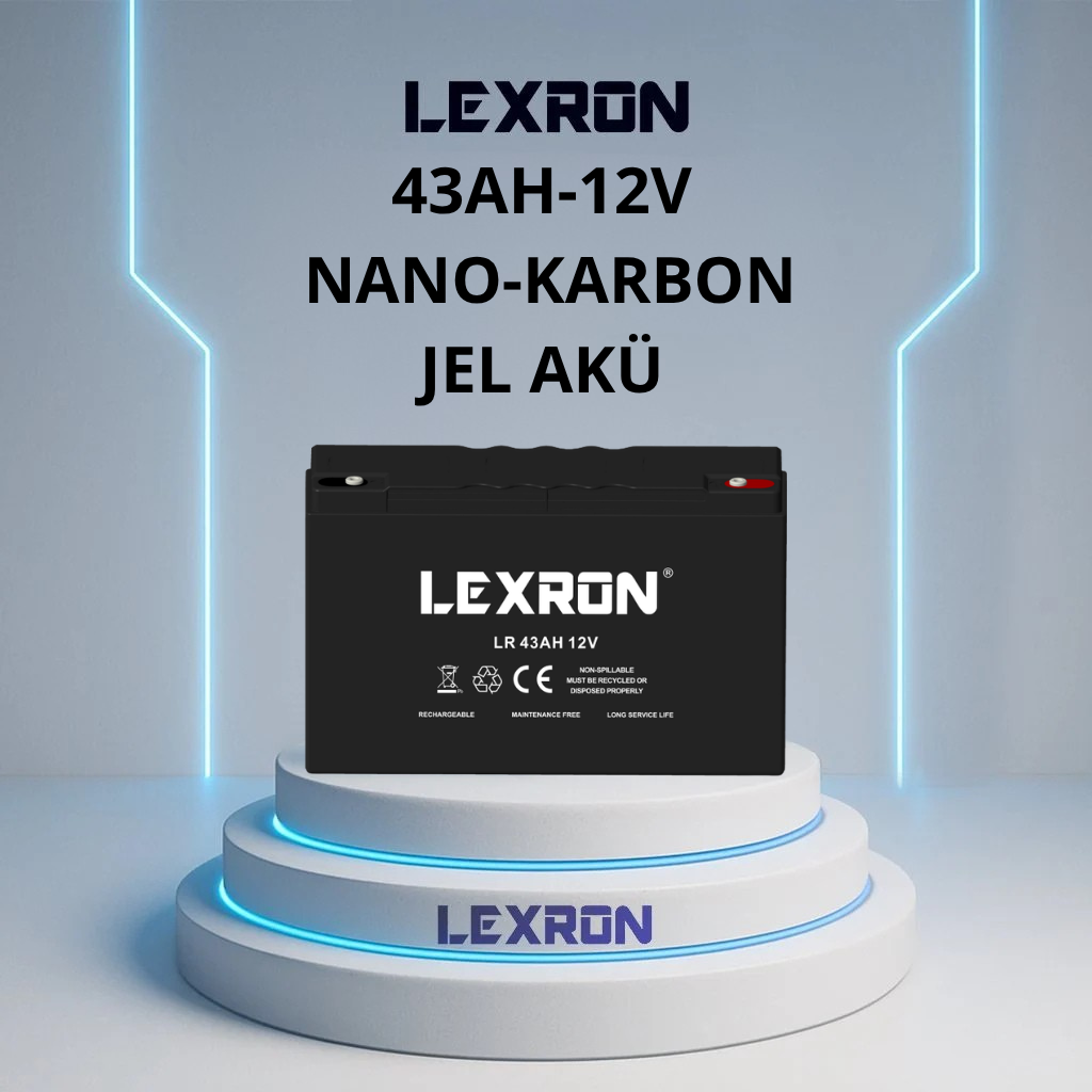 Lexron 43Ah 12V Nano-Karbon Jel Akü