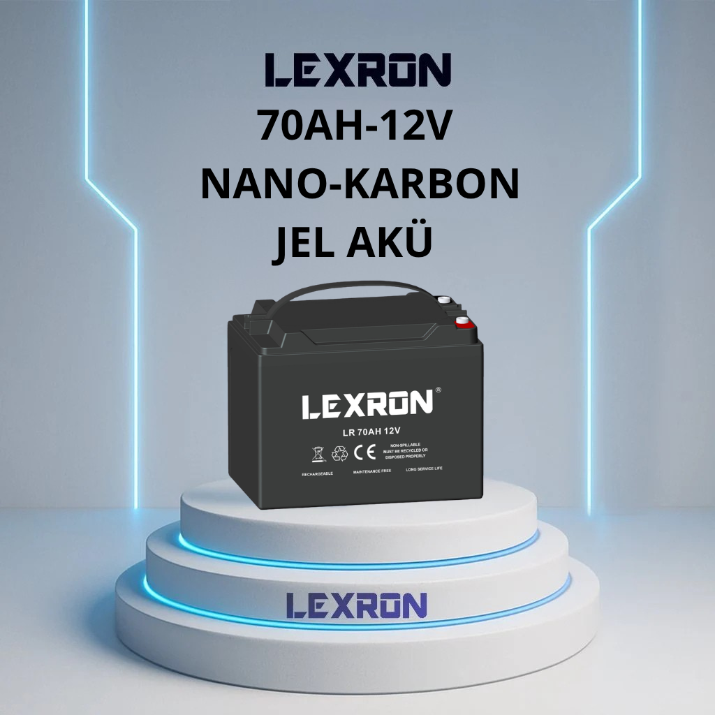 Lexron 70Ah 12V Nano-Karbon Jel Akü